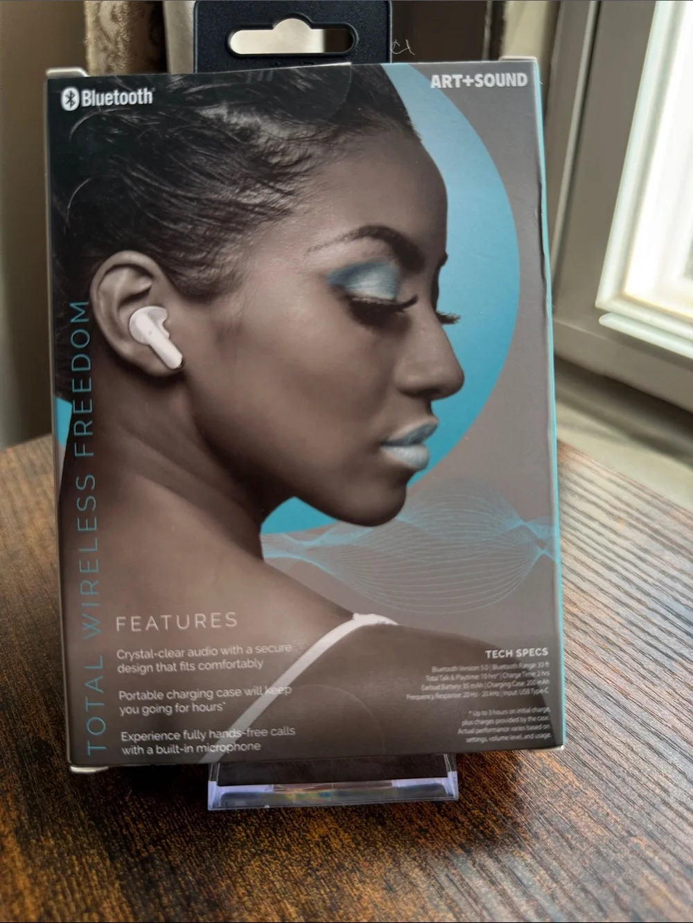 True Wireless Pro Earbuds - White Bluetooth Earbuds with Charging Case